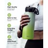 Water Bottle 32 oz Insulated with Straw, Coolflask Stainless Steel