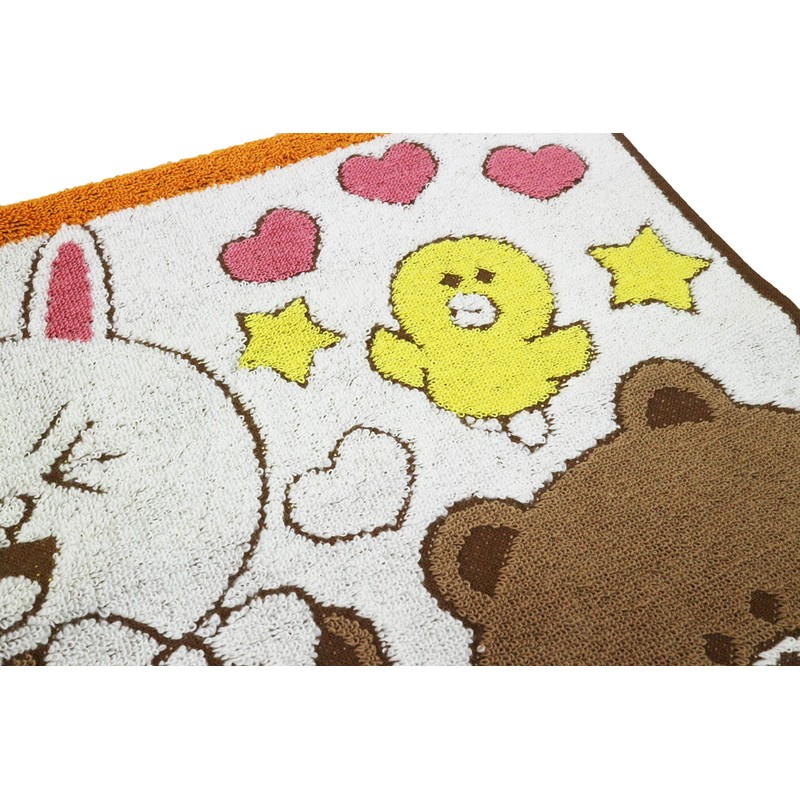 Marushin 5585000000 Carry Towel, Hand Towel, Line Friends, Happy Line