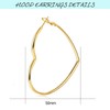 Gold Hoop Earrings for Women, Hypoallergenic Thick Large Gold Heart