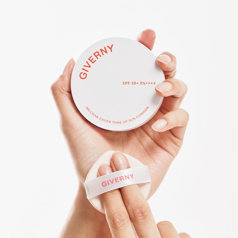 Giverny Close Cover Tone-Up Sun Cushion Pact 12g (SPF 50+,