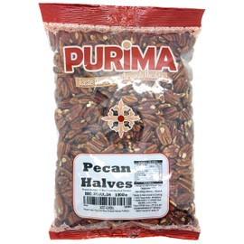 Pecans 1Kg - Fresh Extra Light Halves Natural Whole Large Pecans Premium Californian Raw Pecan Nut Halfs USA PURIMA