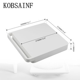 KOBSAINF Plant Cart with Wheels - 12.1 Inch Square Dolly with Wheels Rolling Cart Holds 88 Pounds, White Plastic Rolling Plant Stand for Indoor and Outdoor Flower Pots