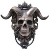 Horned God Skeleton Hanging Door Knocker Wall Hanging Plaque for