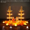 Electric Plastic Light, Pooja Diya with LED Spark, Home Temple