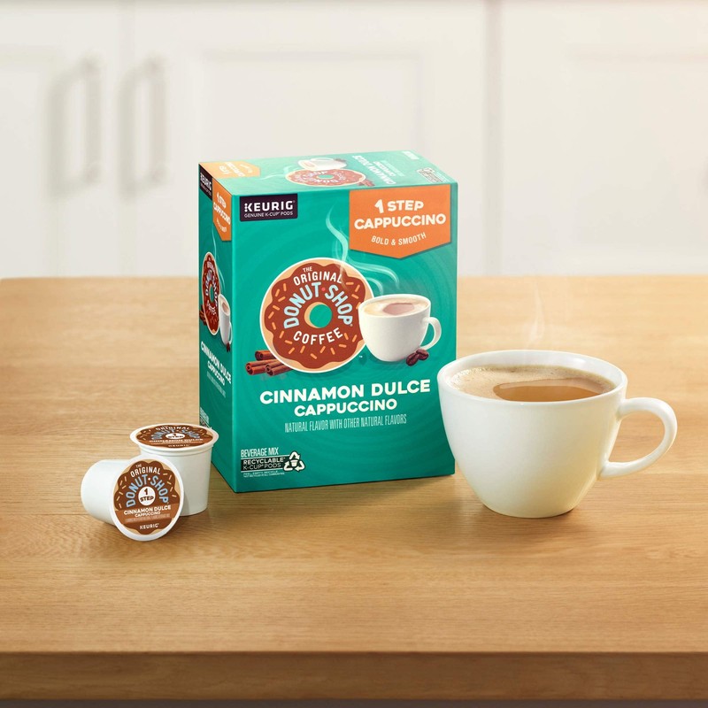 The Original Donut Shop One-Step Cinnamon Dulce Cappuccino, Keurig Single-Serve