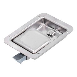 Yctze RVs Gate Latches Flush Mount Paddle Door Latch Weatherproof 304 Stainless Steel Toolbox Lock with 2 Keys for RVs Trailers