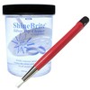 ShineBrite Silver Dip Jewelry Cleaner 8 Oz and Fiberglass Pencil Scratch Brush Removes Metals Rust & Dirt Jewelry