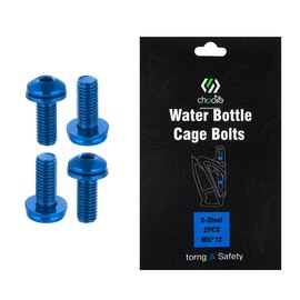 CNC Bike Bottle Cage M5x12mm MTB Screws Bottle Cage Blue