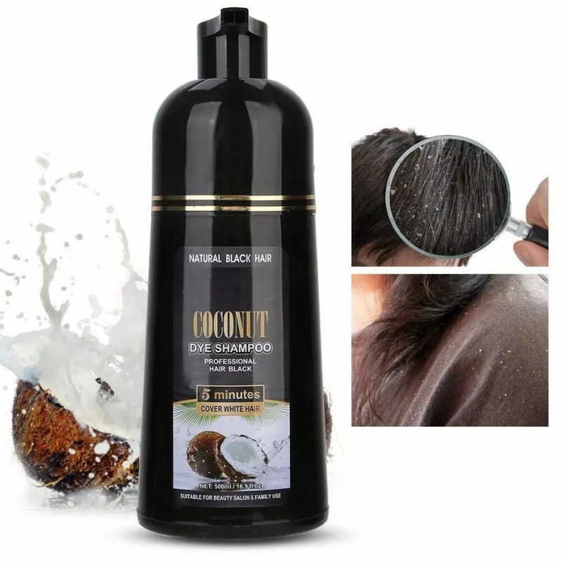 Coconut Black Permanent Hair Dye Instant Hair Dye Fast Color