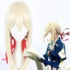 Lucky Day Peluca Violet Evergarden Rubia Estilizada Con Lazos