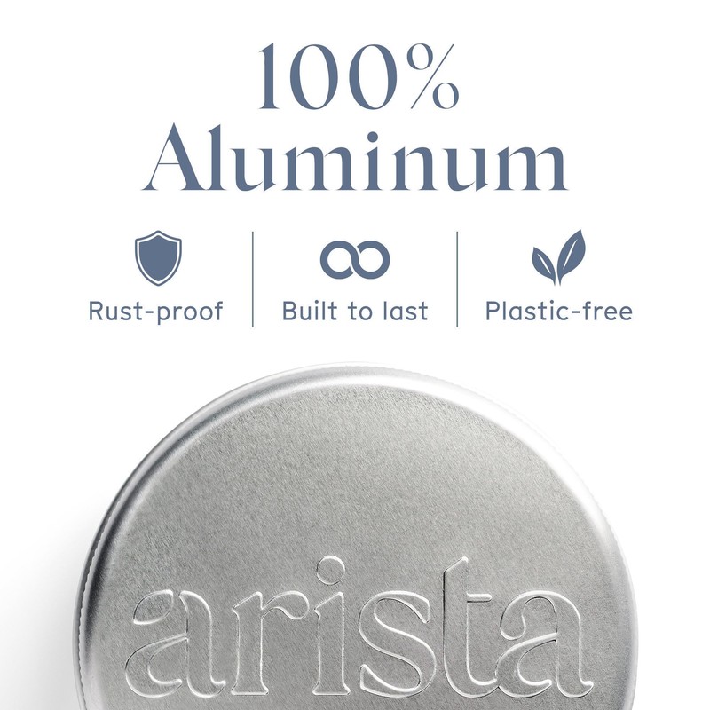 Arista Shampoo Bar Holder, Aluminium Travel Soap Case with Lid