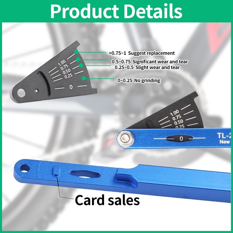 CLKE Bike Chain Tool, Chain Checker Tool, Chain Wear Tool