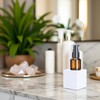 Brown 15 ML Empty Refillable Glass Lotion Pump Bottle -