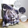 HommomH 40"x50" Blue Moon Tiger Blanket Soft Fluffy Fleece Throw