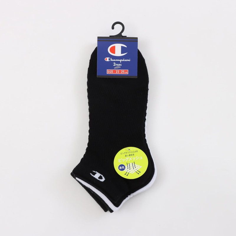 Champion CWSCB301 Women's Socks, 3 Pairs Set, Big Mesh, One