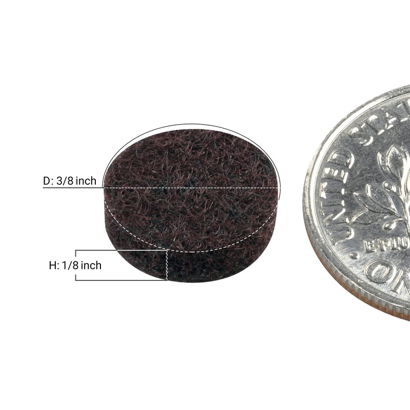 168 Pack Rok Hardware Heavy Duty 3/8" (9.5mm) Diameter Self-Adhesive