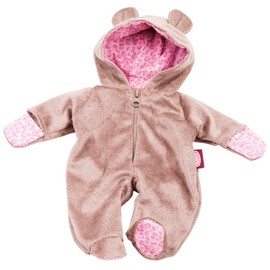 Götz 3402668 Onesie Teddy - Einteiliger Overall Puppenbekleidung Gr. S - 1-teiliges Bekleidungs- und Zubehörset für Babypuppen von 30 - 33 cm