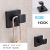 TASTOS Bath Towel Hooks Matte Black, 2 Pack Stainless Steel