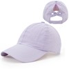 Girls Criss Cross Ponytail Hat Baseball Cap, Adjustable High Messy