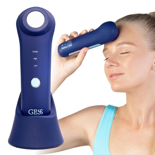 GESS Plasma Energy Cold Plasma Massager with Ceramic Plate, Skin Care Device for Face, High Frequency Cosmetic Device for Acne, Wrinkle Remover, for Sensitive Skin