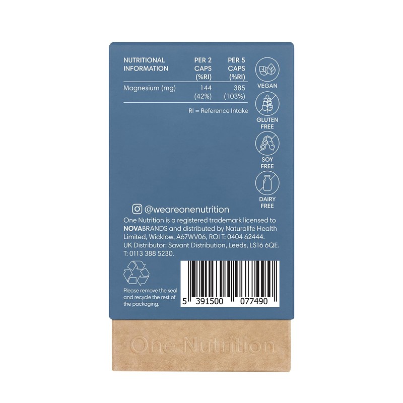 One Nutrition Pure Magnesium Bisglycinate - 90 Capsules