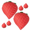 TEHAUX 6Pcs Compact Strawberry Pin Cushions Cute Sewing Needlework Accessories