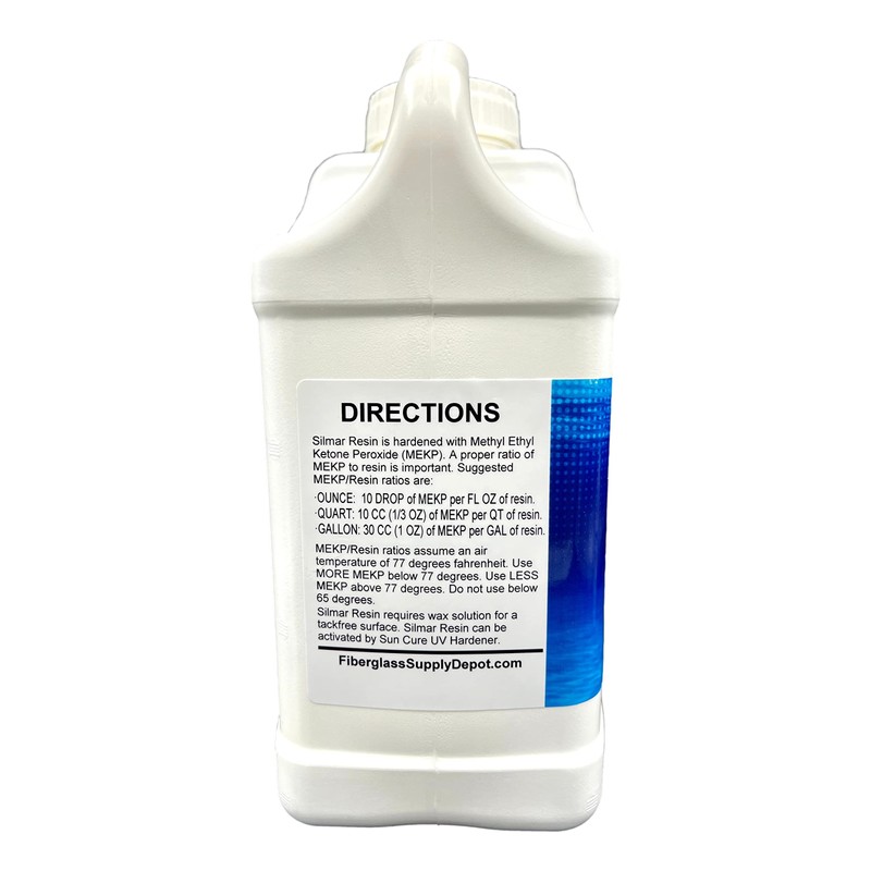 Silmar 249A Surfboard Building and Repair Resin Gallon with 60cc