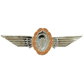 German Parachutist Large Foreign Jump Wings With Bronze Wreath Brite