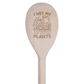 30cm 'I Wet My Plants' Wooden Cooking Spoon (SO00025651)