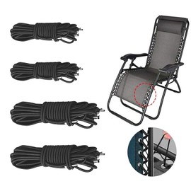 Dzsomt Pack of 4 Rubber Cord for Relaxing Deck Chair Rubber Cord for Deck Chair Replacement Parts Universal Elastic Cord for Sun Lounger for Patio Chair Garden Lounger Elastic Beach Lounger (2 x 2.25