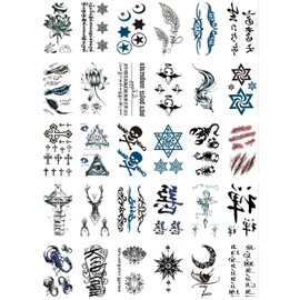 Yesallwas Tattoo Stickers, Letters, Set of 30, Cute English Letters Tattoos, Realistic, Waterproof, Long Lasting, Tattoo Stickers, Body Stickers, Men, Women, Tattoo Stickers, Tattoo Stickers, 2.2 x 3.8 inches (5.7 x 9.7 cm) (D)