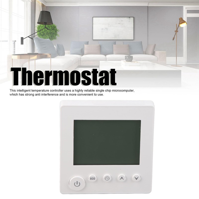 Smart Thermostat with LCD Display, 16A Keypad Temperature Controller for