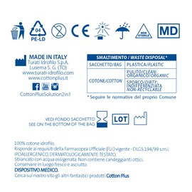 Cotton Plus ZIG ZAG 100 g - MEDICAL LINE | 100% PURE WATERPROOF CARDED COTTON FOR MEDICAL USE | Soft and absorbent.