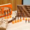 SpeTool 10PCS TAC Coated CNC Router Bit Set 1/4 Inch