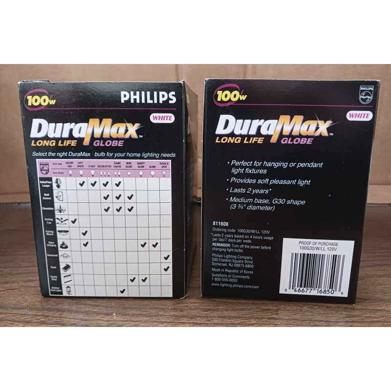 Phillipa / Duramax Phillips DuraMax G30 100w Globe Bulb -