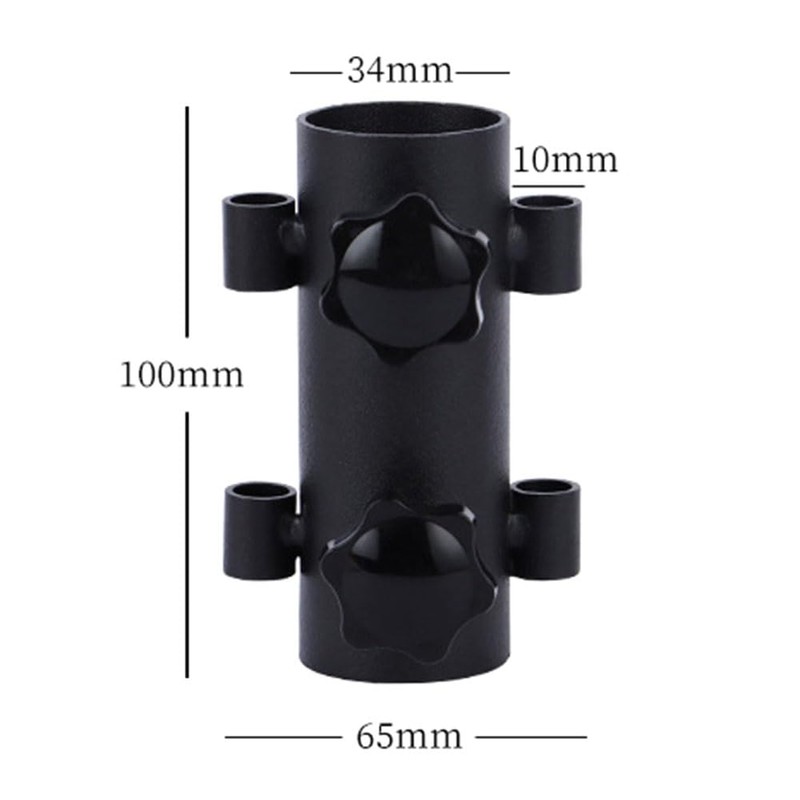 Geieold 2 x Awning Pole Fixing Tube Ground Bracket Windproof