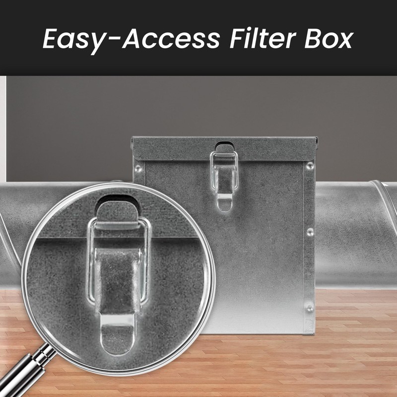 Repa Market 8" Duct Air Filter Box – Galvanized Steel