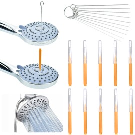 Shower Head Cleaner, Shower Head Cleaning Brushes Shower Nozzle Clog Removal Picks Shower Cleaner Brushes Tiny Cleaning Brush for Small Hole Slit Gap Nozzle Car Washer 3D Printer Tubes