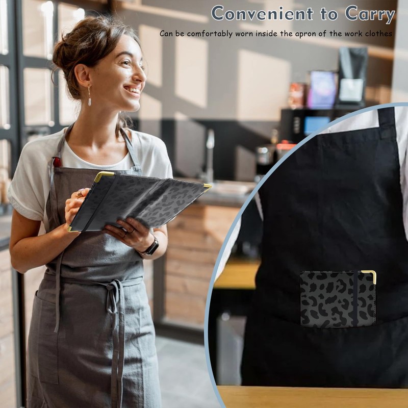 YeeCASE Server Book with Zipper Pocket, High Volume, Expandable Server