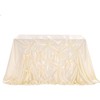 BrillShine Satin Tablecloth 90 x 90 Inch Cream Festive DIY
