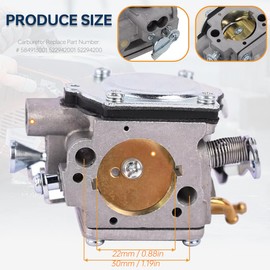 ZAMDOE 584913001 Carburetor Compatible for Husqvarna K970 K 970 Cut Off Saw, High Performance Carburettor Replaces 584913001 522942001, with Spark Plug