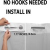 JYhoney White No Hook Shower Curtain with Snap in Liner,