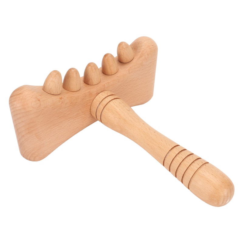 Wooden Gua Sha Tool Portable Rounded Edges Wood Scraping Massage