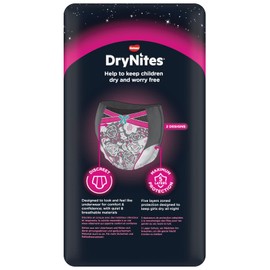DryNites Bedwetting Pants, For Girls 8 - 15 Years Old, 69.7 - 121.5 lbs (27 - 57 kg), Pack of 9