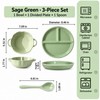 Ceramic Divided Plate Set for Everyday Meals – 3-Section Serving