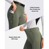 SANTINY Women's Horse Riding Pants Zipper Pockets Silicone Full-Seat Breeches