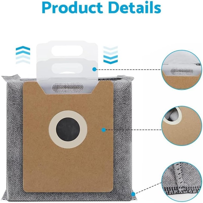 Derborisen Box 10 Pack Dust Bags Replacement Vacuum Bags Suitable