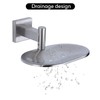Leyden Bathroom Toilet Soap Dish, Silver Soap Holder for Shower