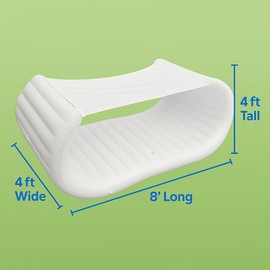 Comfy Floats Inflatable Pool Couch - White Pool Float, Floating Cabana, Luxury Pool Float for Adults