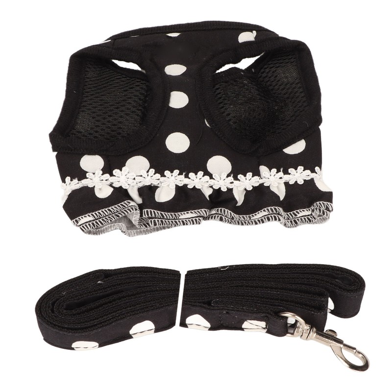 Dog Harness Leash Cute Stylish Polka Dot Pet Vest Traction